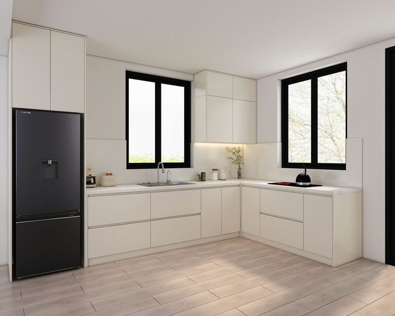 Tủ Bếp Plywood Cho Nhà Phố Hiện Đại TBT115